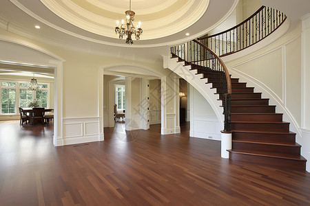 别墅的室内楼梯设计背景图片
