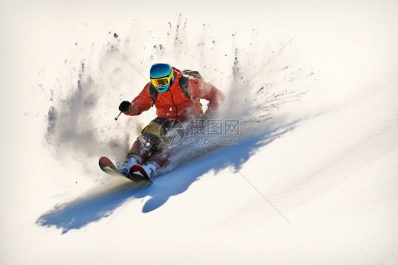正在滑雪的男人图片