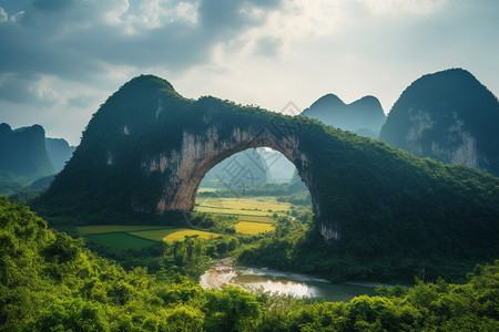 景色宜人的阳朔背景图片