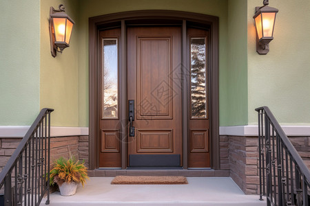 豪华的别墅建筑入户门高清图片免费下载别墅建筑的入户门高清图片免费