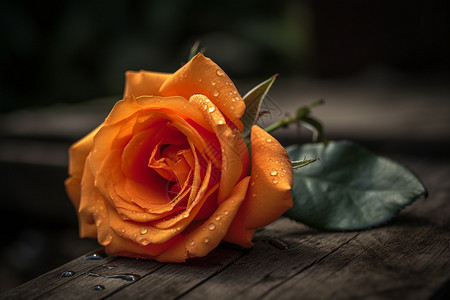 橙色的玫瑰图片