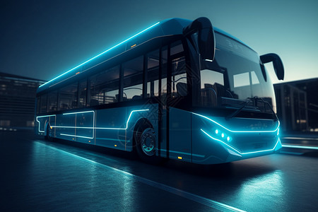 未来派氢电公交车图片