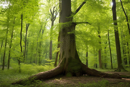 野外大树巨大的树根图片
