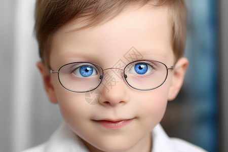 治疗视力的小男孩背景图片