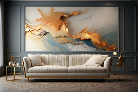 精美装饰画的客厅背景图片