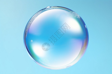 光滑反射气泡液体背景图片