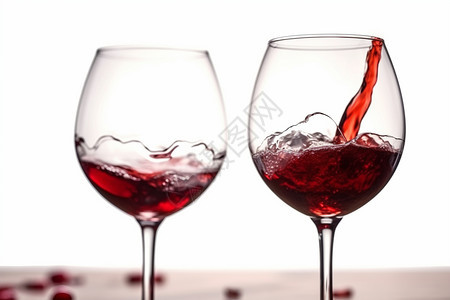 红葡萄酒酒杯图片