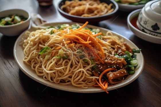 美味的肉酱面图片