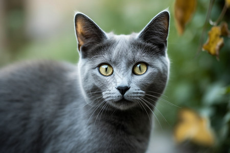 灰色的猫图片