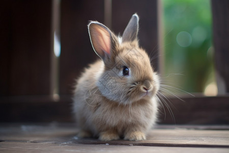 可爱短耳兔子背景图片