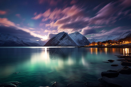 挪威美丽的极光高清图片