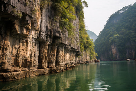 峡谷里的河流图片