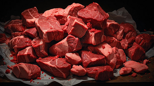 肉品新鲜健康的牛肉背景
