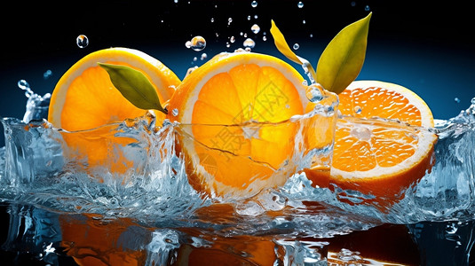 新鲜健康的橙子图片
