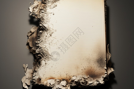 被烧毁了的笔记本图片