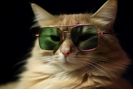 戴眼镜的小猫图片