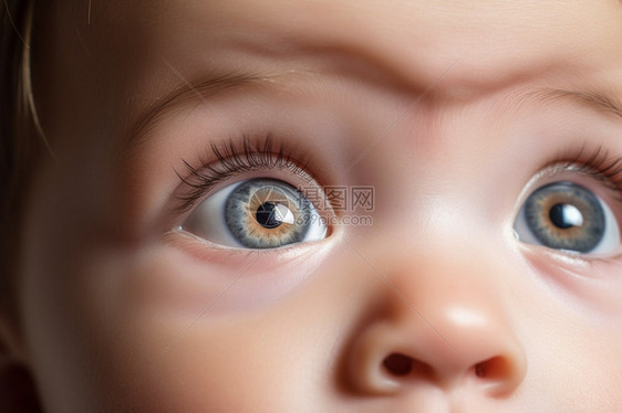 医院做眼部检查的儿童图片