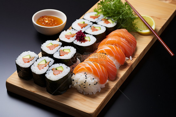传统的日本寿司美食图片