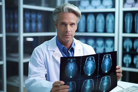 专业脑扫描的医生图片