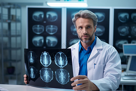 医院中专业脑扫描的医生图片