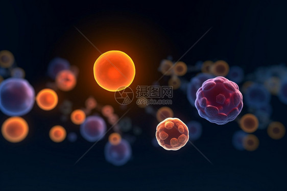 医学研究的真菌分子概念图图片