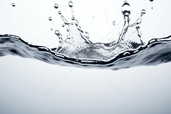 流动液体飞溅的水滴图片