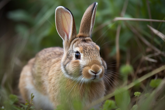 草丛里的野兔图片