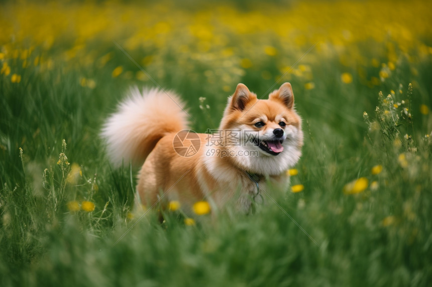 张嘴的小黄狗高清图片下载-正版图片600348062-摄图网