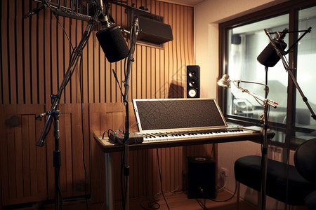 音乐工作室音乐的录音棚背景