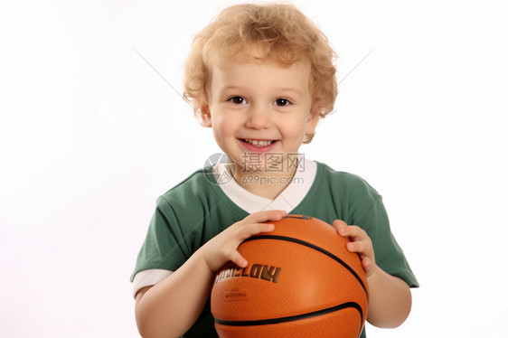 玩篮球的小男孩图片