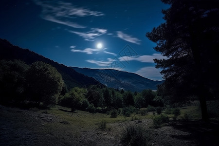 明亮的夜空图片