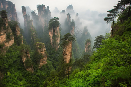 绿色的山峰背景图片