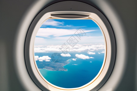 飞机外的白云图片