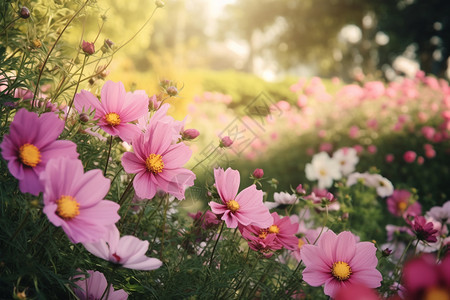 粉红色的花朵背景图片