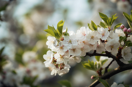 淡色的小白花图片