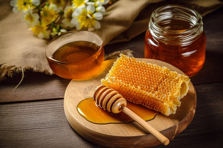 白萝卜蜂蜜美味的蜂蜜背景