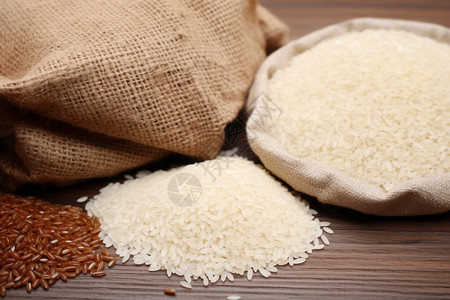 散装的营养大米背景图片