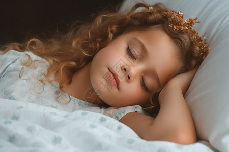熟睡的可爱小女孩图片
