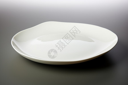 现代椭圆形餐盘背景图片