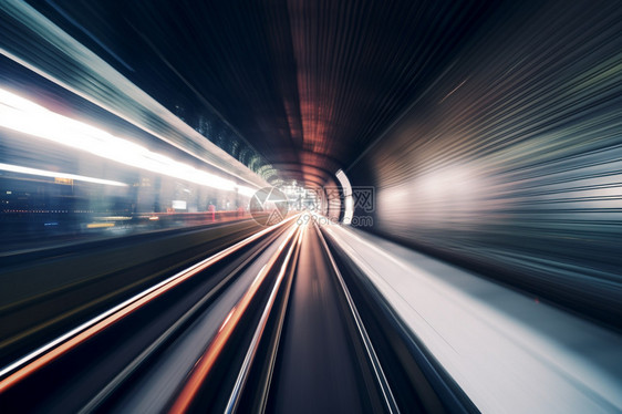 快速的地铁隧道图片