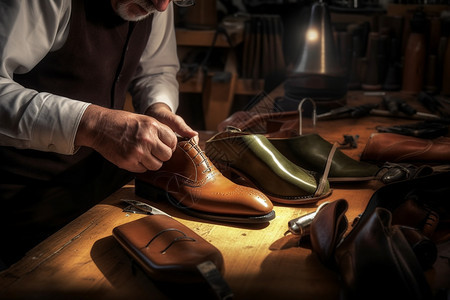 手工制造的皮鞋图片