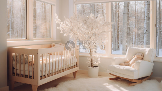 温馨的婴儿室装修图片