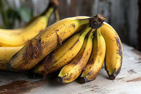 过度成熟的香蕉水果背景图片