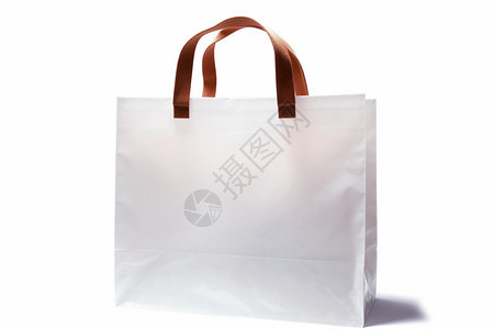 白色的购物袋背景图片
