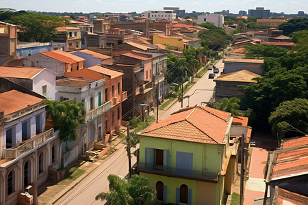 巴拉圭的住宅区背景图片