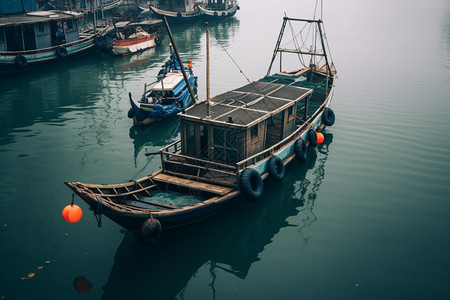 海上的捕鱼船图片