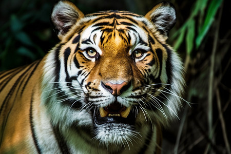 森林中威猛的老虎图片