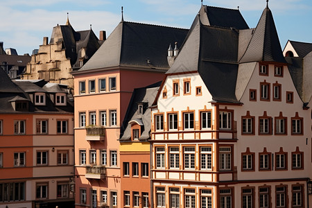 城市中的欧式建筑图片