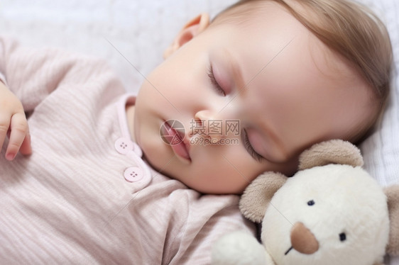 安睡的婴儿图片