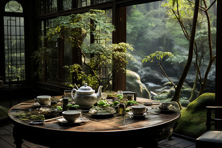 自然环境的茶馆图片